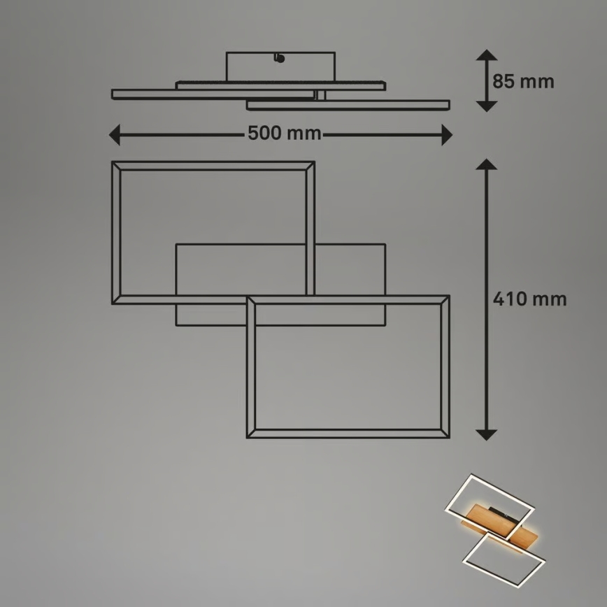 Brilo - zatemnljivo LED stropno svetilo CORNICE LED/30W/230V 3000K