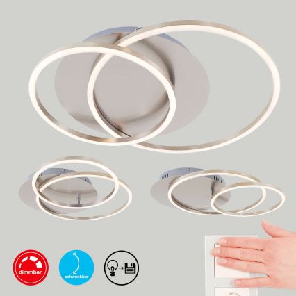 Brilo - Zatemnljivo stropno LED svetilo FRAMES LED/14W/230V + LED/22W 3000K