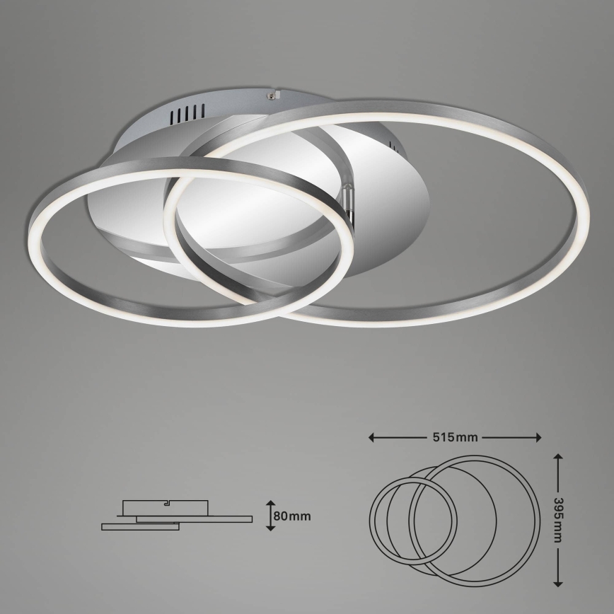 Brilo - Zatemnljivo stropno LED svetilo FRAMES LED/14W/230V + LED/22W 3000K