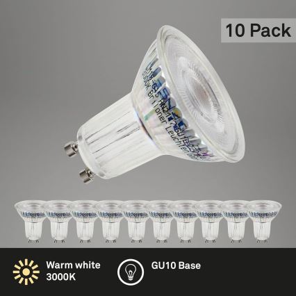 Briloner 0548-003 - SET 10x LED Žarnica GU10/3,5W/230V 3000K