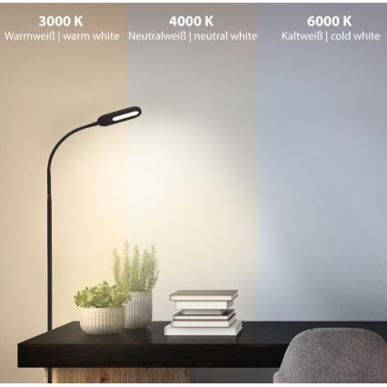 Briloner 1297-015 - LED Zatemnitvena fleksibilna talna svetilka LED/6,6W/230V 3000K/4000K/6000K