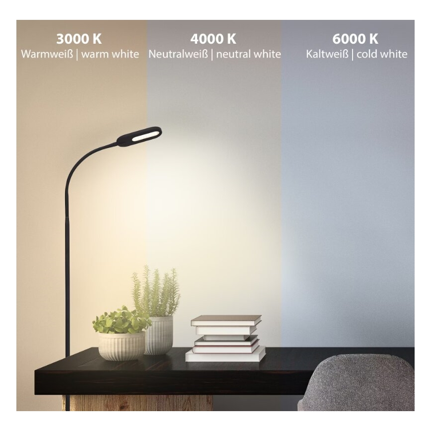 Briloner 1297-015 - LED Zatemnitvena fleksibilna talna svetilka LED/6,6W/230V 3000K/4000K/6000K