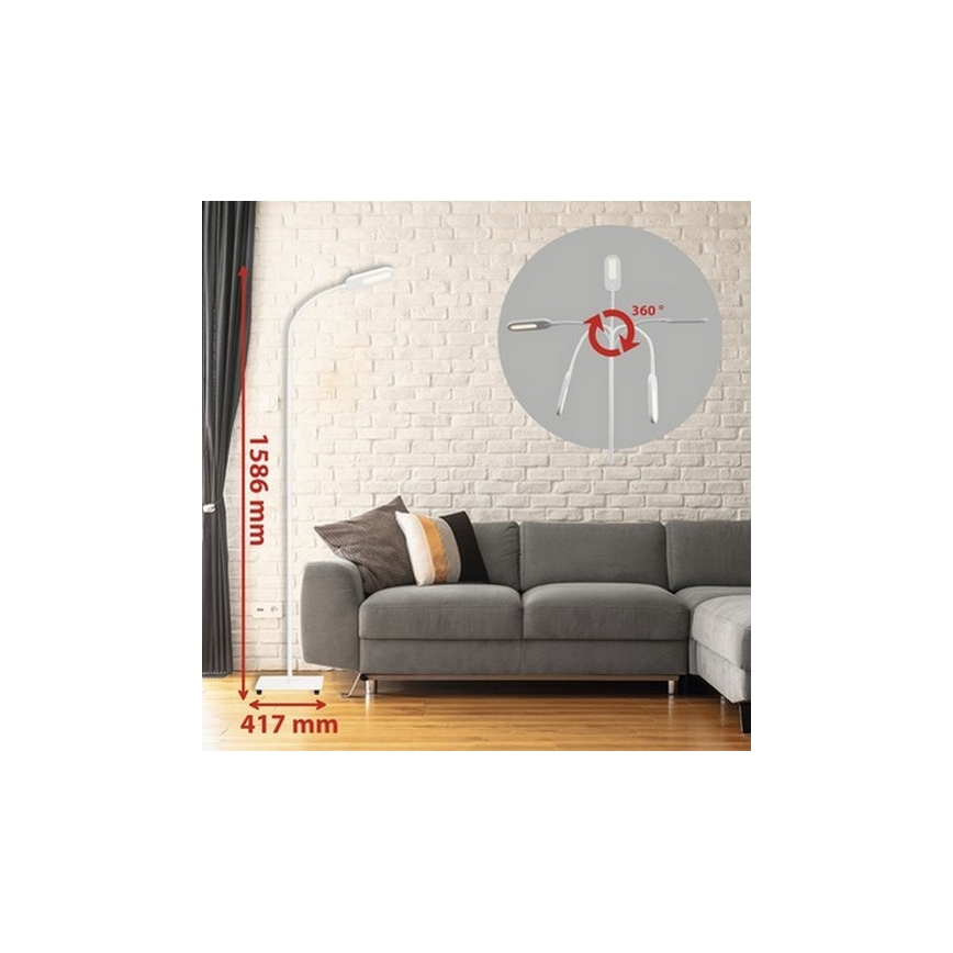 Briloner 1297-016 - LED Zatemnitven talna svetilka na dotik LED/8W/230V 3000/4000/6000K