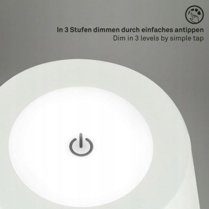 Briloner 1438016 - LED Zatemnitvena talna svetilka na dotik LED/3,5W/5V 3000K 130 cm bela