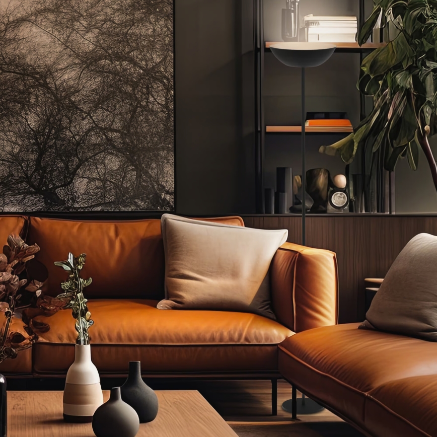 Briloner 1500015 - zatemnjevalna stoječa LED svetilka ESTATE LED/8W/5V 4000 mAh črna