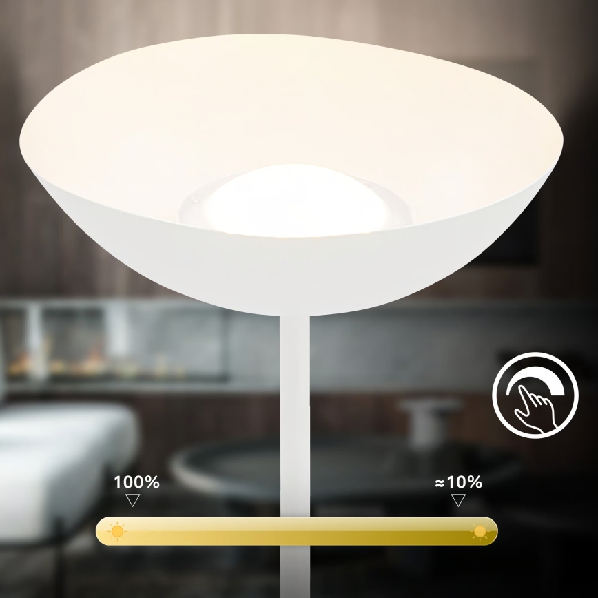 Briloner 1500016 - LED zatemnjevalna stoječa svetilka ESTATE LED/8W/5V 4000 mAh bela