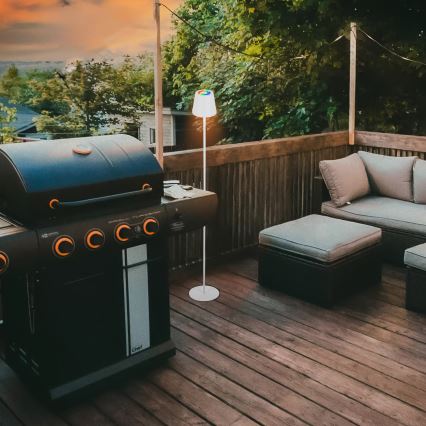 Briloner 1507016 - zatemnjevalna LED stoječa svetilka KIKI, LED/4,3W/5V, IP44, 2600 mAh, bela