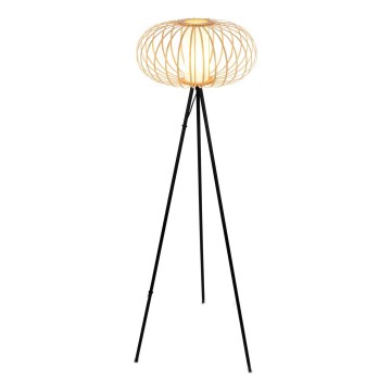 Briloner 1759011 - Stojna svetilka 1xE27/10W/230V bambus/črna