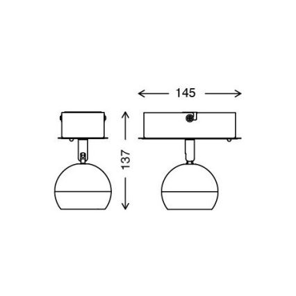 Briloner 2040-012 - LED RGB Zatemnitveni reflektor 1xLED/3,3W/230V + Daljinski upravljalnik