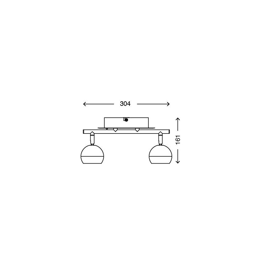 Briloner 2040-022 - LED RGB Zatemnitveni reflektor 2xLED/3,3W/230V + Daljinski upravljalnik