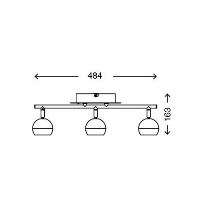 Briloner 2040-032 - LED RGB Zatemnitveni reflektor 3xLED/3,3W/230V + Daljinski upravljalnik