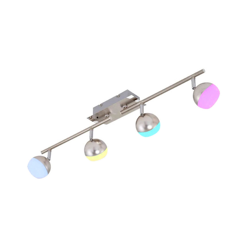 Briloner 2040-042 - LED RGB Zatemnitveni reflektor BAFFLE 4xLED/3,3W/230V + Daljinski upravljalnik