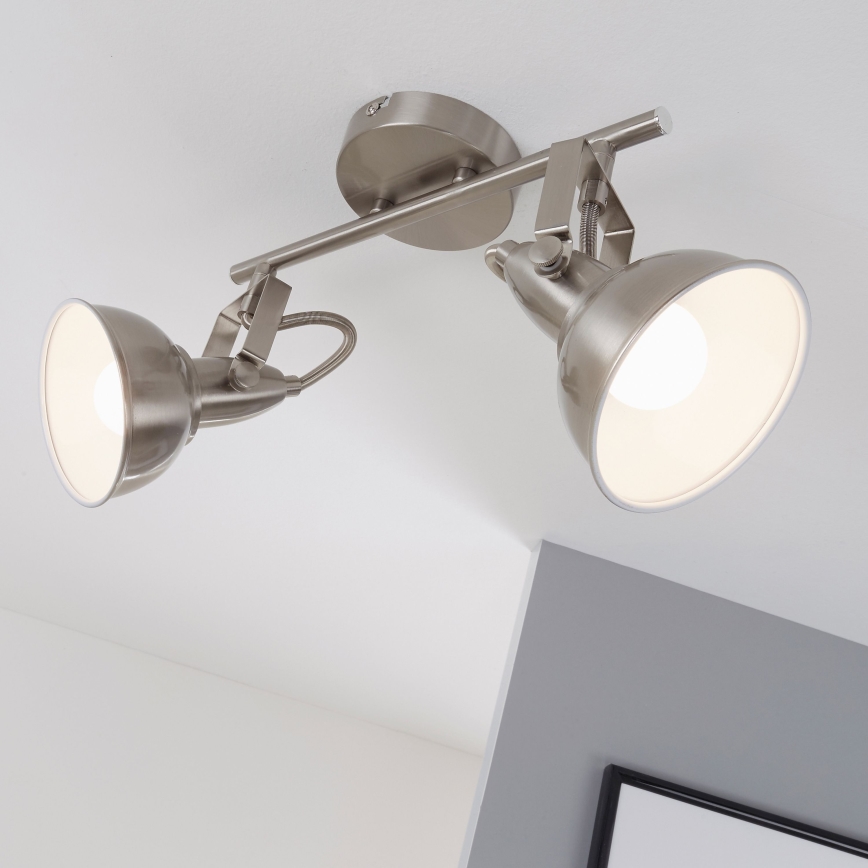 Briloner 2049-022 - Reflektor SOFT 2xE14/40W/230V mat krom