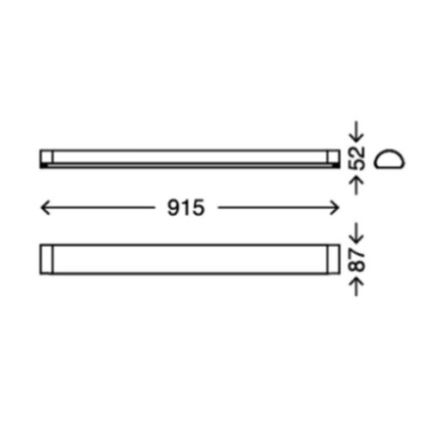 Briloner 2070-218 - LED Kopalniška luč za osvetlitev ogledala BATH LED/15W/230V IP44