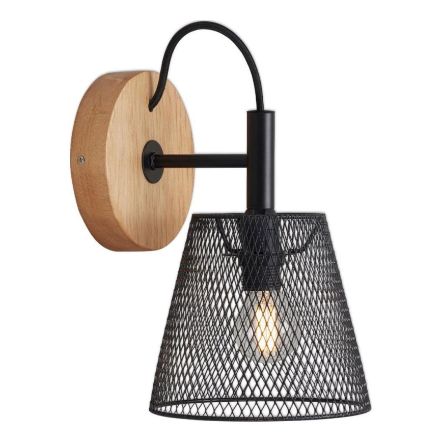 Briloner 2077-015 - Stenska svetilka WOOD & STYLE 1xE14/25W/230V kavčukovec