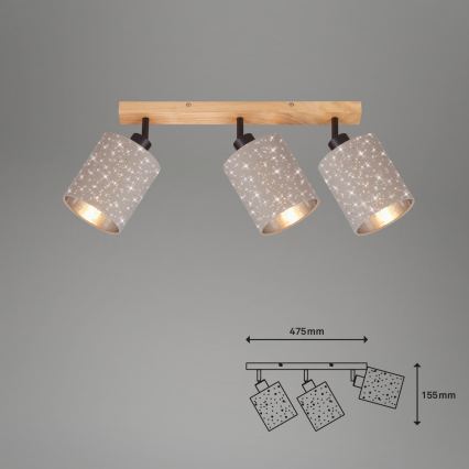 Briloner 2078-031 - Reflektor SPOTLIGHT 3xE27/25W/230V bež