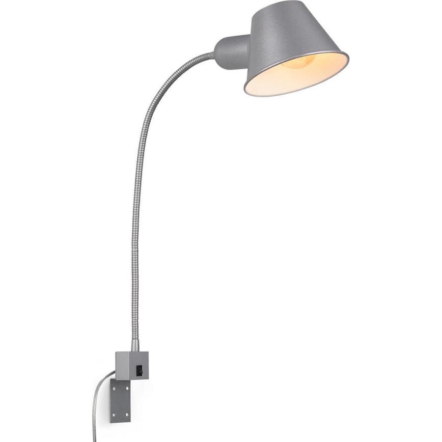 Briloner 2079-014 - Stenska fleksibilna svetilka 1xE27/10W/230V srebrna