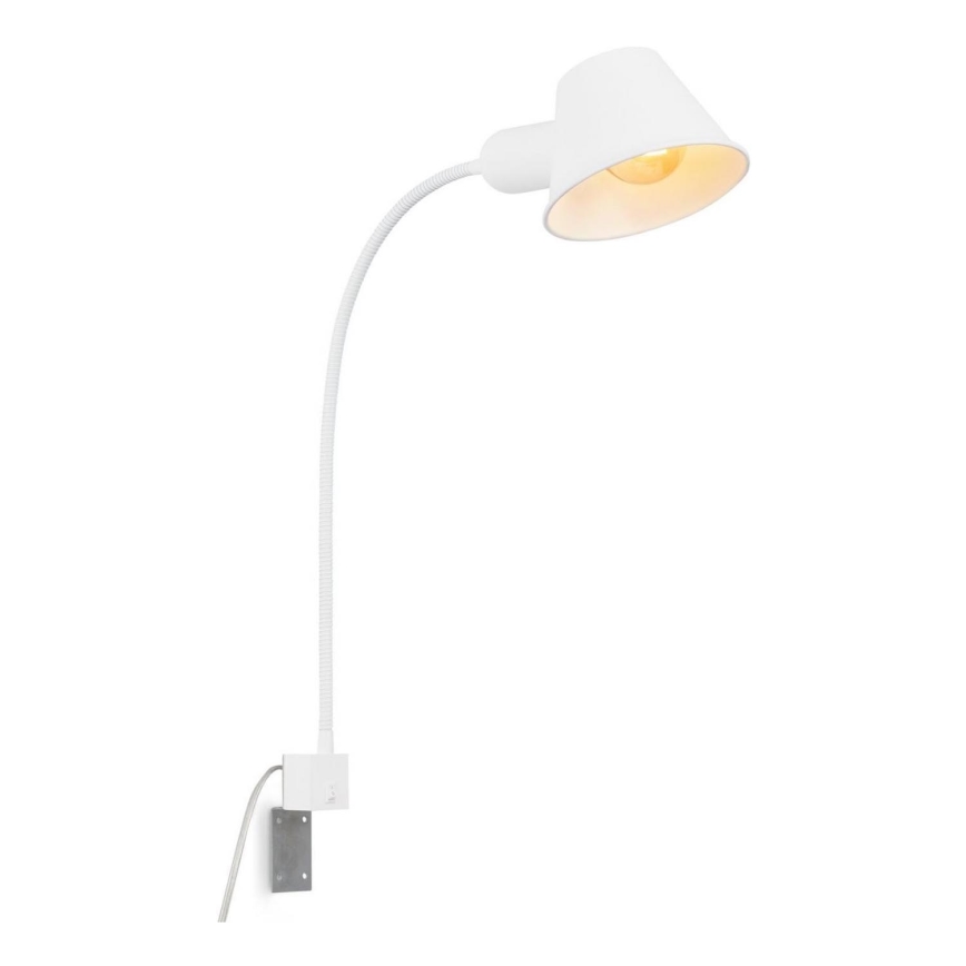 Briloner 2079-016 - Stenska fleksibilna svetilka 1xE27/10W/230V bela