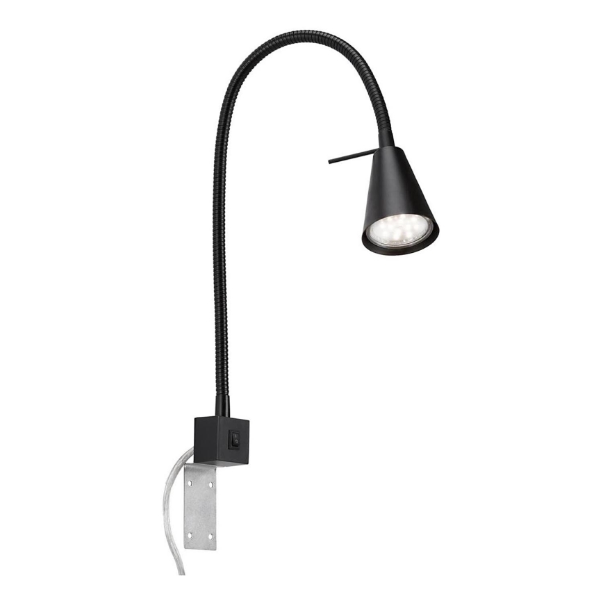 Briloner 2080-015 - LED Stenska svetilka COMFORT LIGHT 1xGU10/5W/230V črna