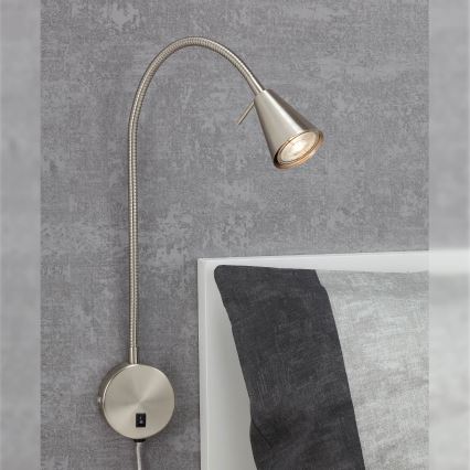 Briloner 2082-012 - Prilagodljiva LED stenska svetilka COMFORT LIGHT 1xGU10/5W/230V mat krom