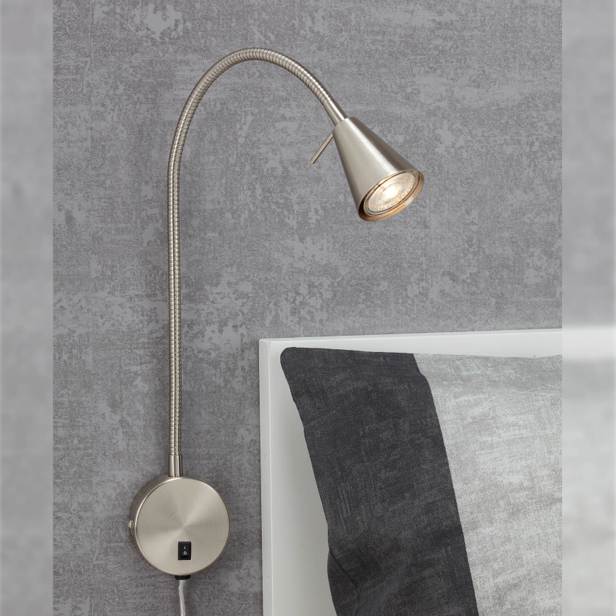 Briloner 2082-012 - Prilagodljiva LED stenska svetilka COMFORT LIGHT 1xGU10/5W/230V mat krom