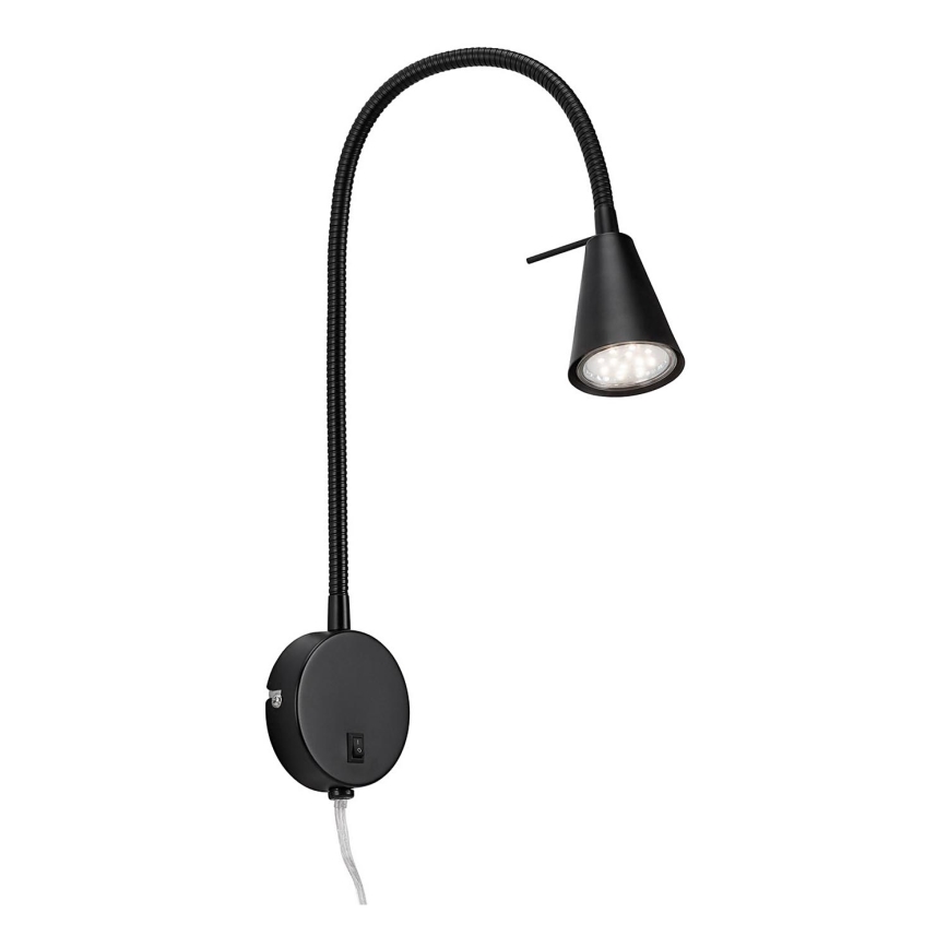 Briloner 2082-015 - LED Stenska svetilka COMFORT LIGHT 1xGU10/5W/230V črna