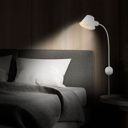 Briloner 2089-016 - Prilagodljiva stenska svetilka BRELLO 1xE27/10W/230V bela