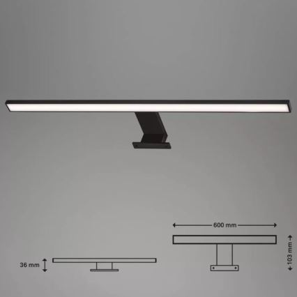 Briloner 2104-115 - LED Kopalniška luč za osvetlitev ogledala DUN LED/8W/230V 60 cm IP44