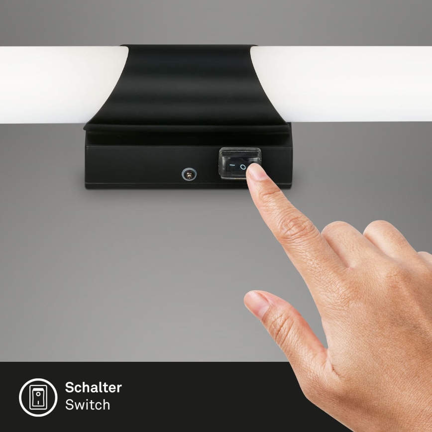 Briloner 2111-015 - LED kopalniška osvetlitev za ogledalo LED/6,5W/230V 32 cm črna