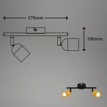 Briloner 2145-027 - Točkovno svetilo 2xGU10/9W/230V
