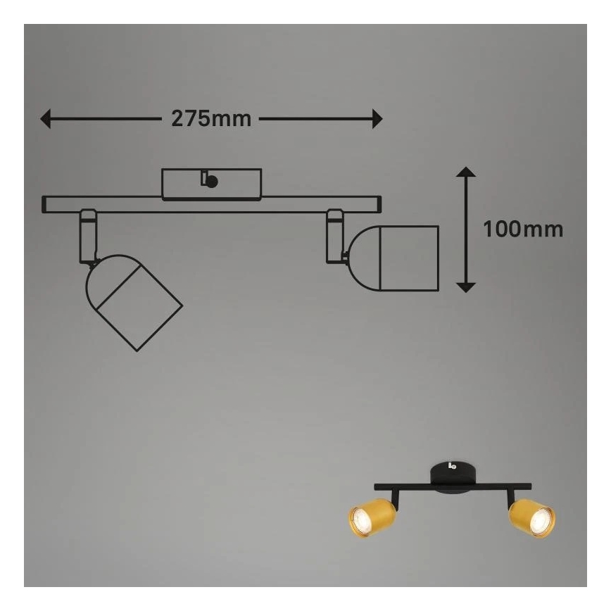 Briloner 2145-027 - Točkovno svetilo 2xGU10/9W/230V