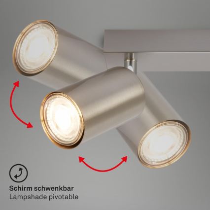 Briloner 2172-022 - Točkovna svetilka SPOT 2xGU10/9W/230V, mat krom