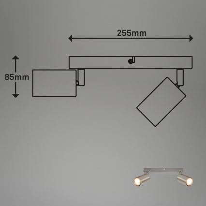 Briloner 2172-022 - Točkovna svetilka SPOT 2xGU10/9W/230V, mat krom