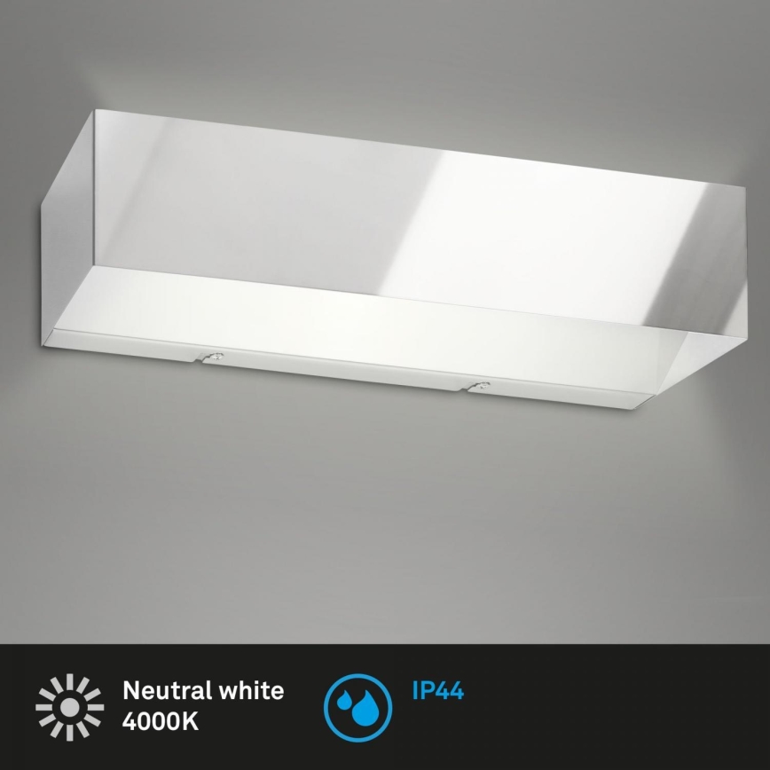 Briloner 2204-018 - LED Zunanja stenska svetilka LED/8W/230V IP44 sijajni krom