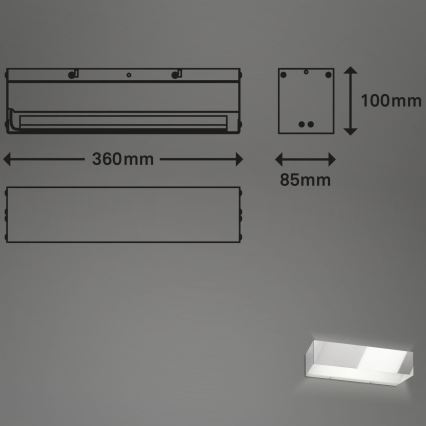 Briloner 2204-018 - LED Zunanja stenska svetilka LED/8W/230V IP44 sijajni krom