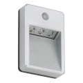 Briloner 2278-031 - LED Zunanja stopniščna svetilka s senzorjem 3xLED/0,06W/3xAAA IP54