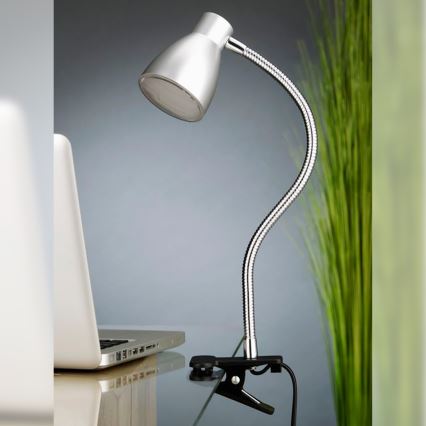 Briloner 2615-014P - LED Svetilka z zaponko GRIP LED/2,5W/230V srebrna