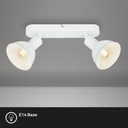 Briloner 2674-026 - Reflektor RETRO 2xE14/25W/230V bela