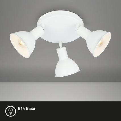 Briloner 2674-036 - Reflektor RETRO 3xE14/25W/230V bela