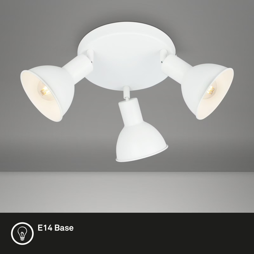 Briloner 2674-036 - Reflektor RETRO 3xE14/25W/230V bela