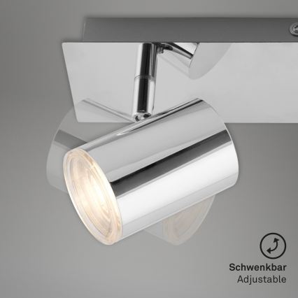 Briloner 2731-028 - Kopalniško točkovno svetilo BANYO 2xGU10/5W/230V IP44 sijajni krom