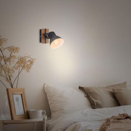 Briloner 2742-015 - Stenski reflektor RETRO 1xE27/25W/230V črna