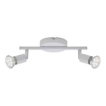 Briloner 2767-026 - LED Reflektor 2xGU10/6W/230V bela