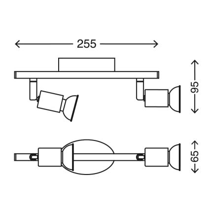Briloner 2767-026 - LED Reflektor 2xGU10/6W/230V bela