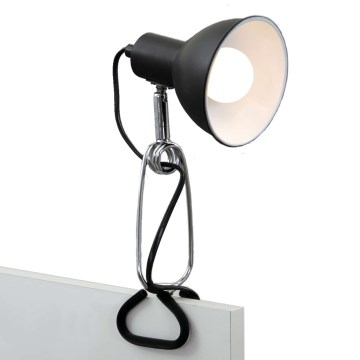 Briloner 2790-015 - Svetilka s sponko FIX 1xE14/8W/230V črna/sijajni krom