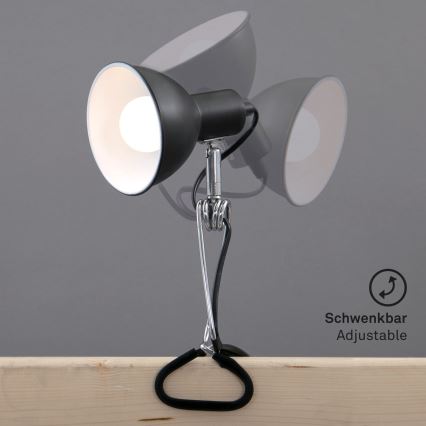 Briloner 2790-015 - Svetilka s sponko FIX 1xE14/8W/230V črna/sijajni krom
