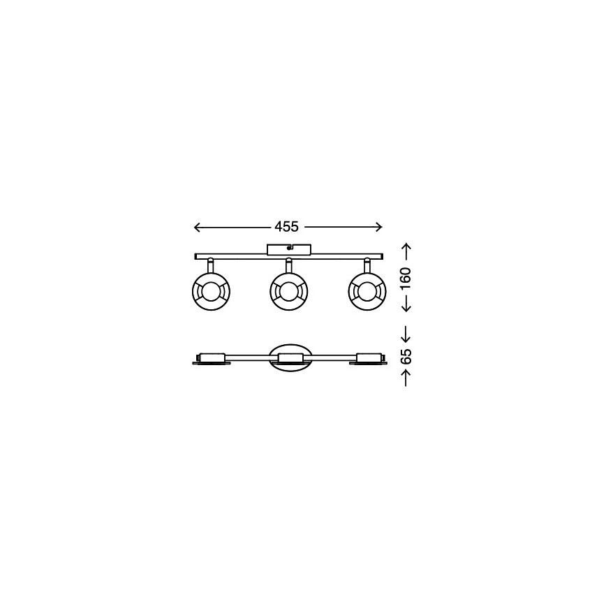 Briloner 2798-022 - LED Reflektor STONE 3xLED/4,5W/230V