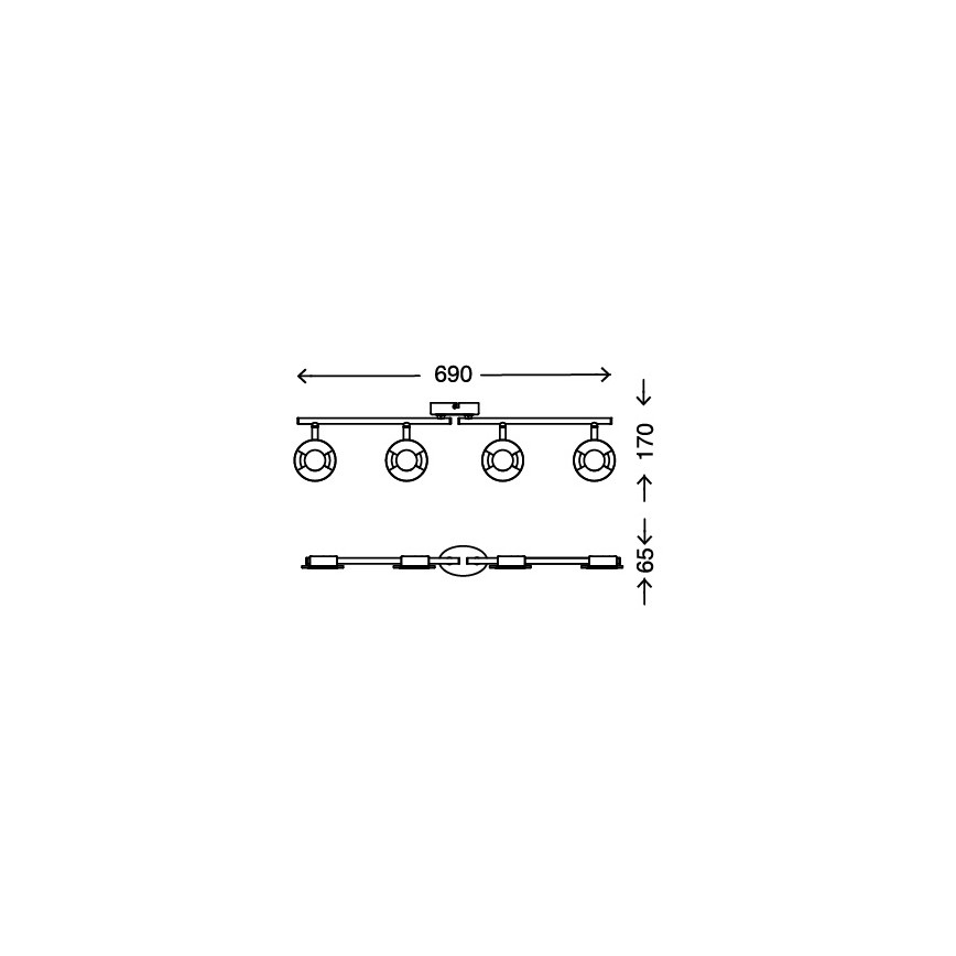 Briloner 2798-042 - LED Reflektor STONE 4xLED/4,5W/230V