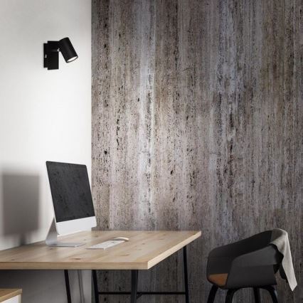 Briloner 2857-015 - Stenski reflektor SPOT 1xGU10/40W/230V črn