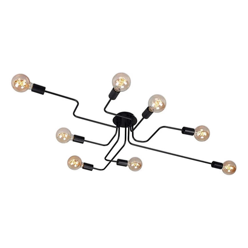 Briloner 2888-085 - Nadgradni lestenec FARETTO 8xE27/60W/230V črna